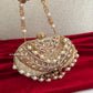 Khwaab Pearl capsule clutch White Pink
