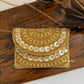 Mini Handwork Flap Bag Gold