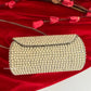 Cylindrical Pearl Bag White
