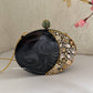 Moonstone Royal Resin Clutch Black