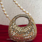 Kiana Kundan Clutch Nude Gold