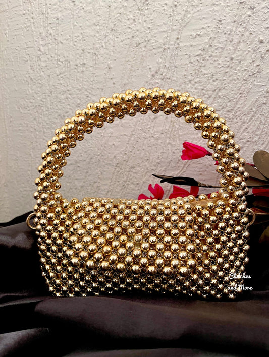 Trend Setter Gold Pearl Bag