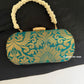 Adaa Banarsi Clutch Turquoise Green