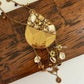 Mini Mother of Pearl Clutch Avacado Gold