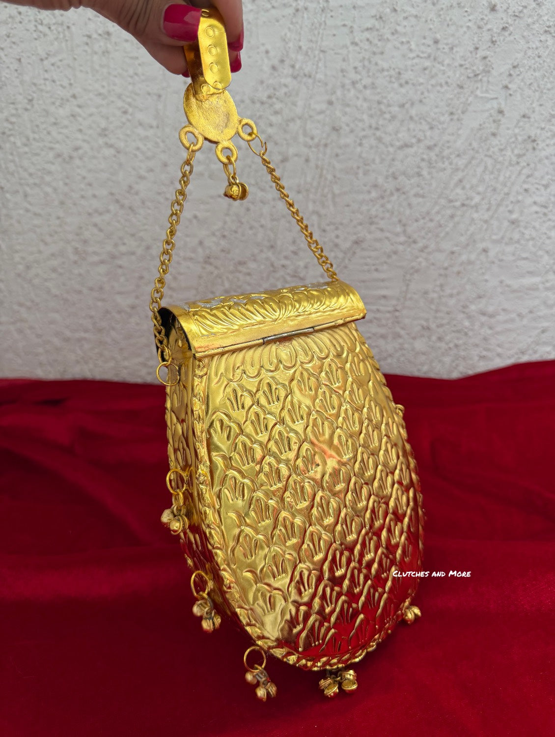 Gold Silver Brass Mobile Waist bag