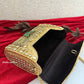 Kashish Kundan Brass Clutch Green Gold