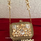 Zareen Mini Metal Bag Gold