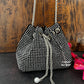 Silver and Black Bucket Bag