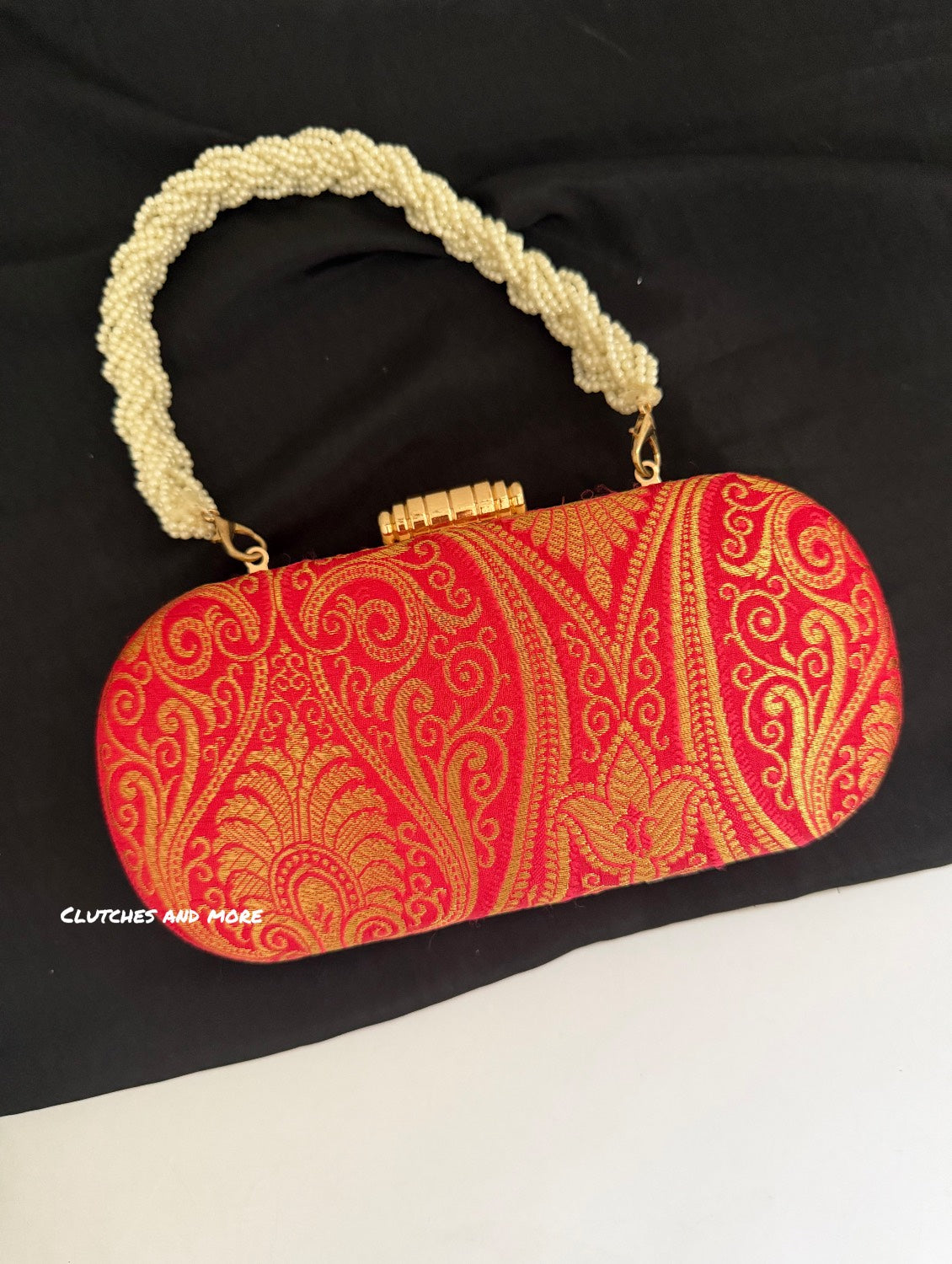 Adaa Banarsi Clutch Red