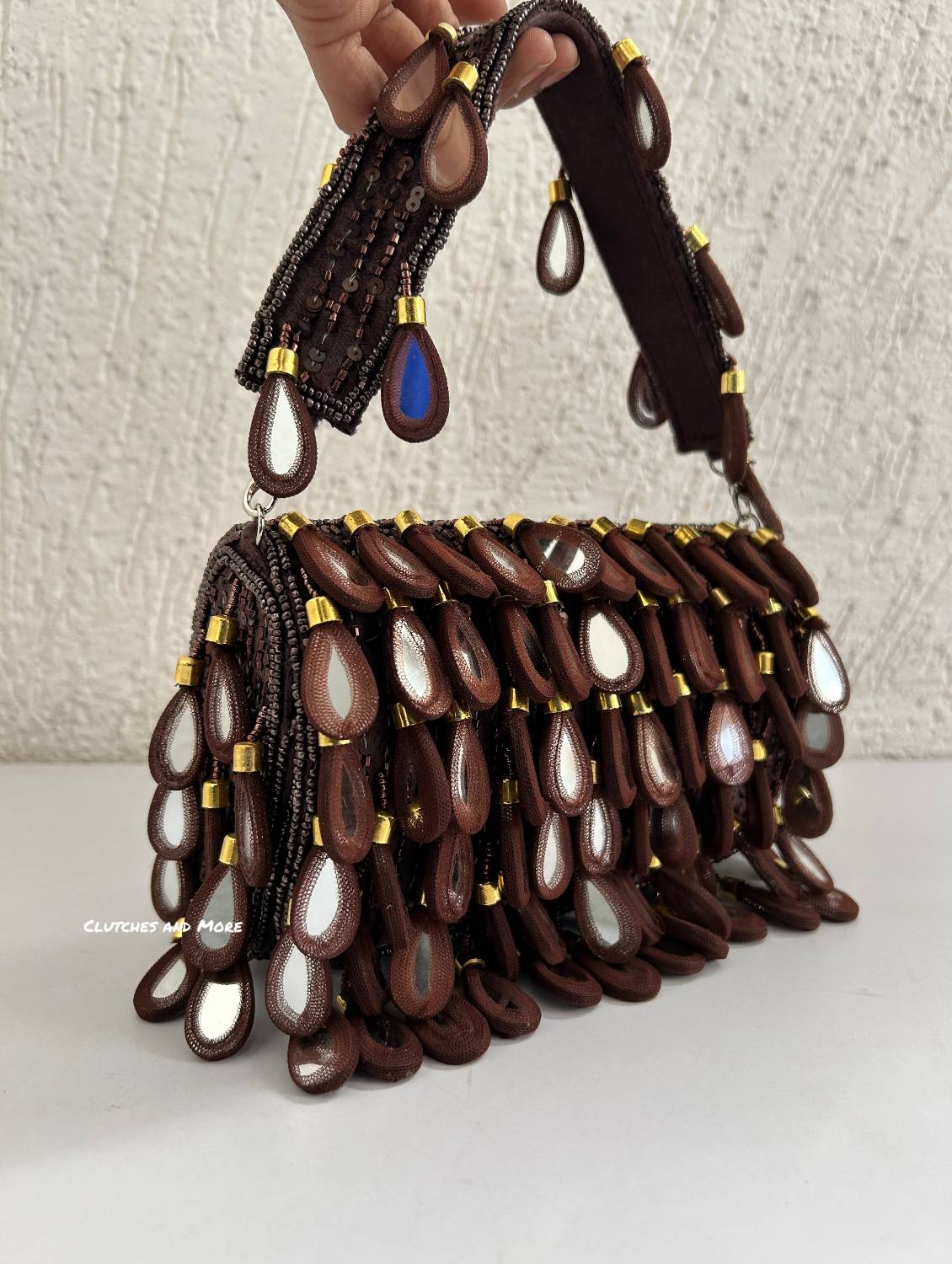 Mirror Flap Bag Chocolate Brown