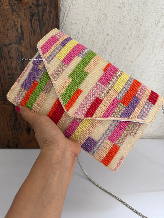Multicoloured Envelope Bag