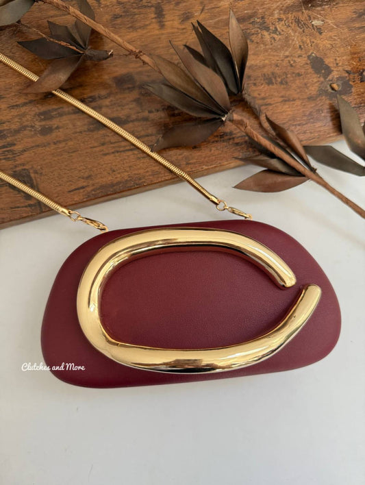 The ZARA Clutch Maroon