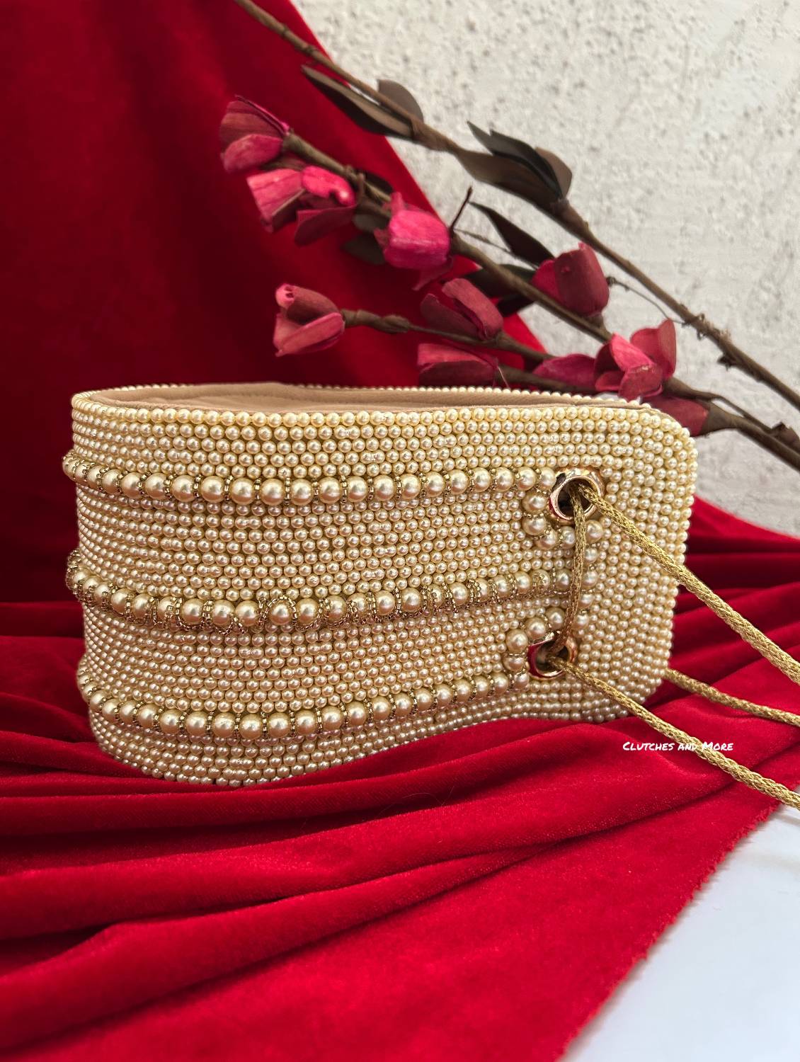 Pearl Droplet Bag Gold