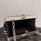 Square Mother of Pearl luxury clutch Silver