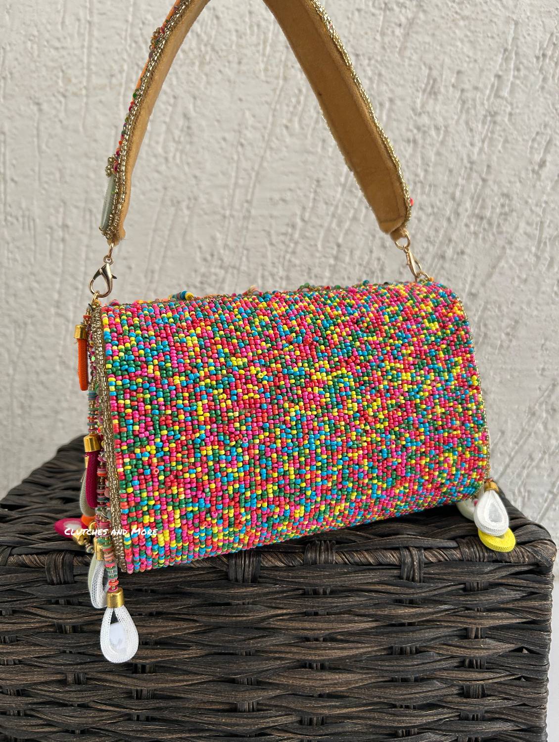 Mirror Flap Bag Multicolored ( Gold Base )