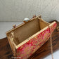 Hoor Banarsi Clutch Red Floral