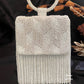 Anarkali Flap Clutch White