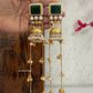 Shikara Earrings Green Gold