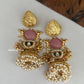Lubna Gold Pink Jhumkas