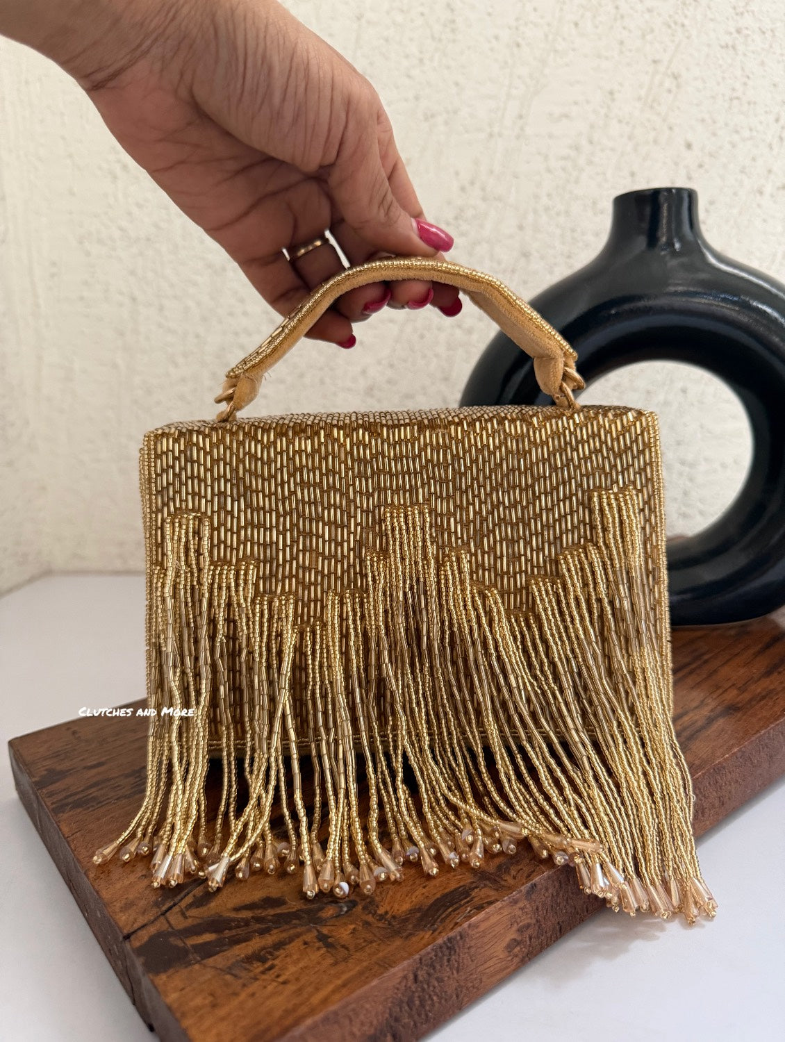 Mannat Gold Tassle Bag