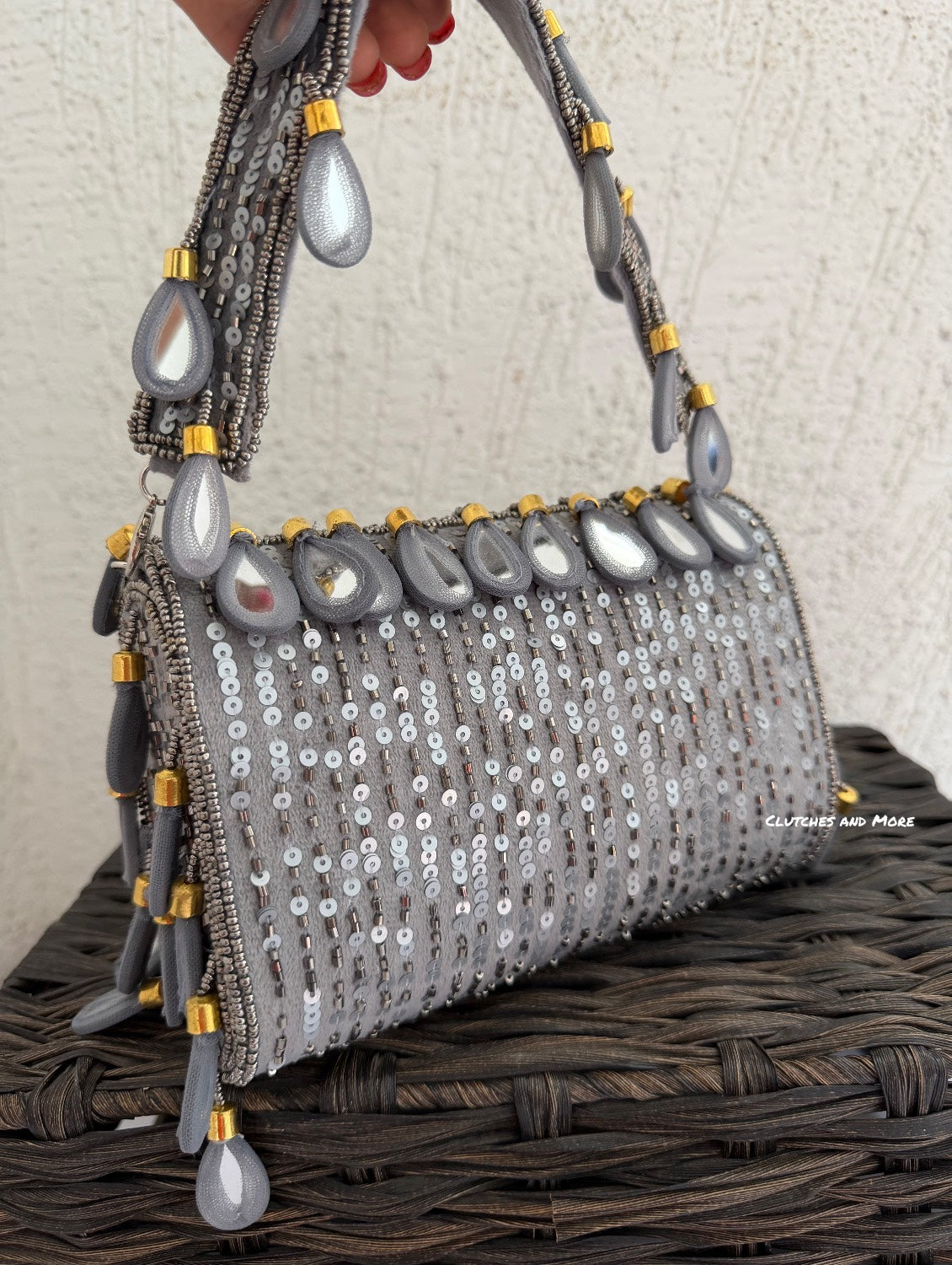 Mirror Flap Bag Silver