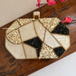 Black and White Mother of Pearl Octagon Clutch