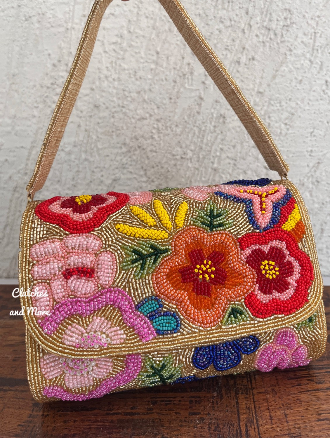 Phool Flap Bag Gold