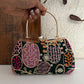 Lakhnawi Chikankari Box Clutch Dark Green