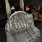 Silver Crystal Batua Bag