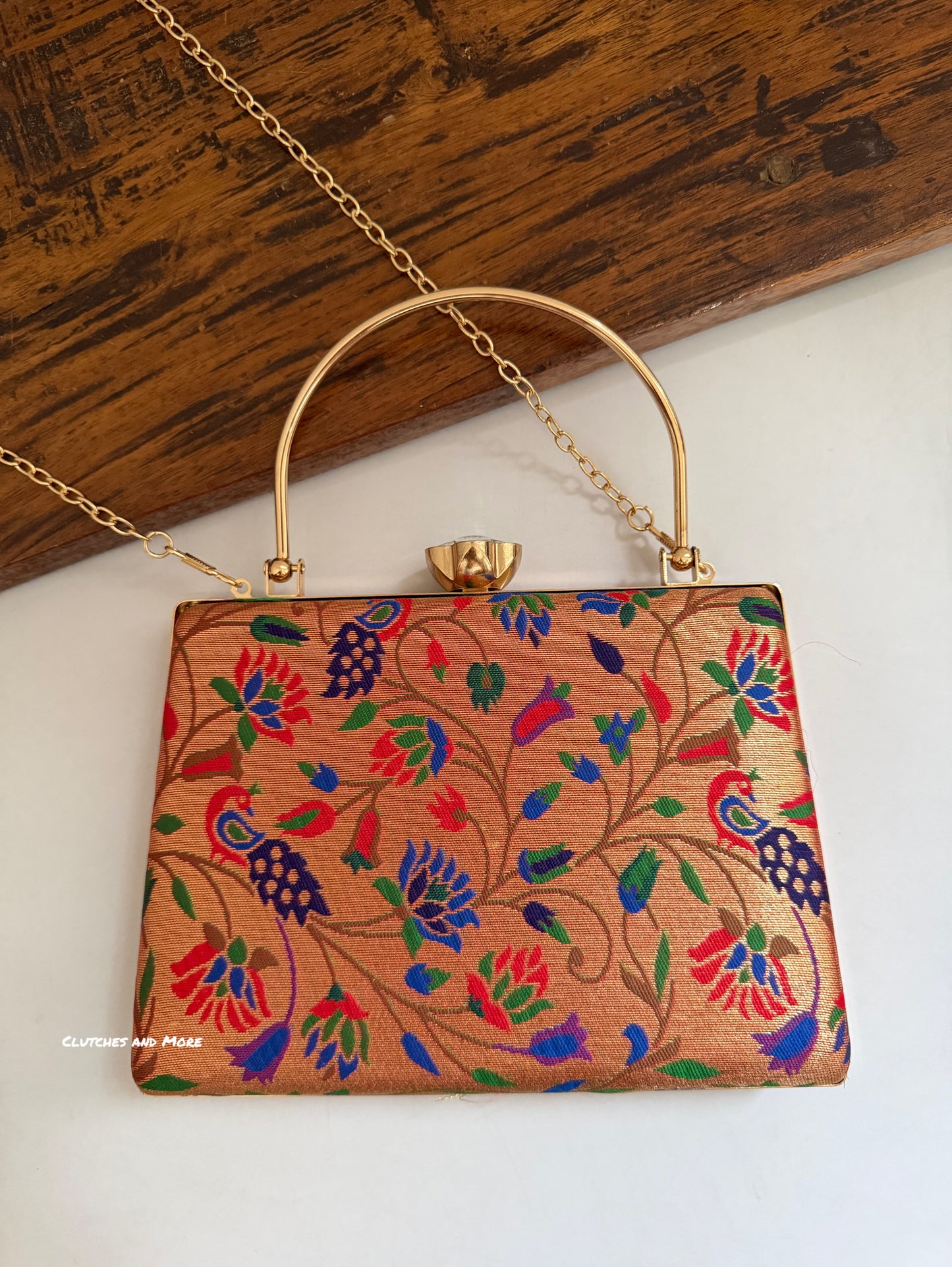 Paithani Clutch Multicolored