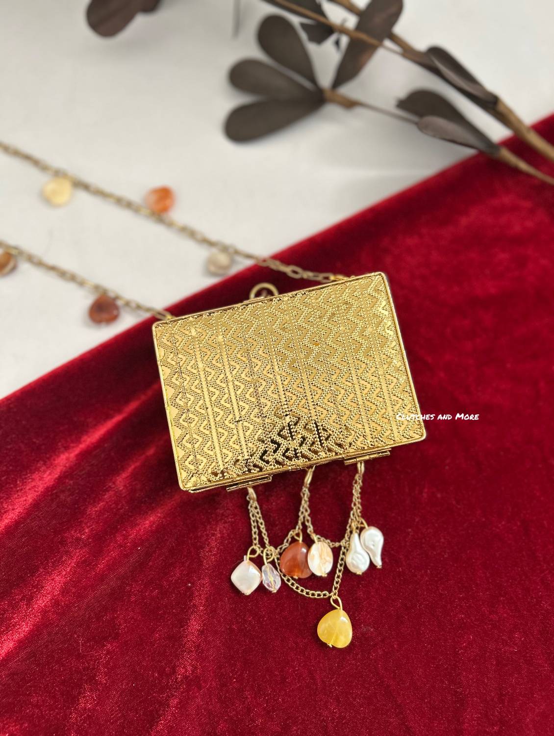 Mini Mother of Pearl Clutch Gold