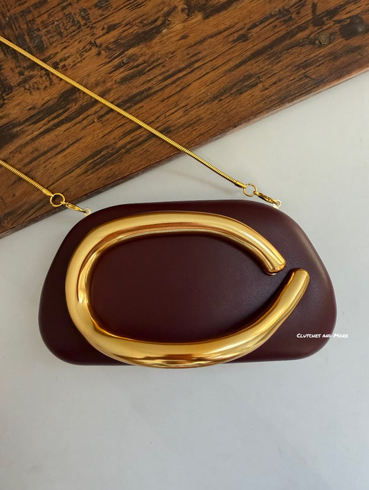 The ZARA Clutch Burgandy
