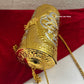 Cylindrical Gold Silver Brass Clutch