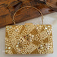 Elara Pearl and Shell Clutch Gold