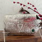 Silver Brass Clutch with Pearl Handle
