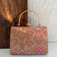 Hoor Banarsi Clutch Pink Gold Paisley