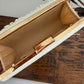 Elara Pearl and Shell Clutch White