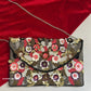 Black Floral Envelope Bag