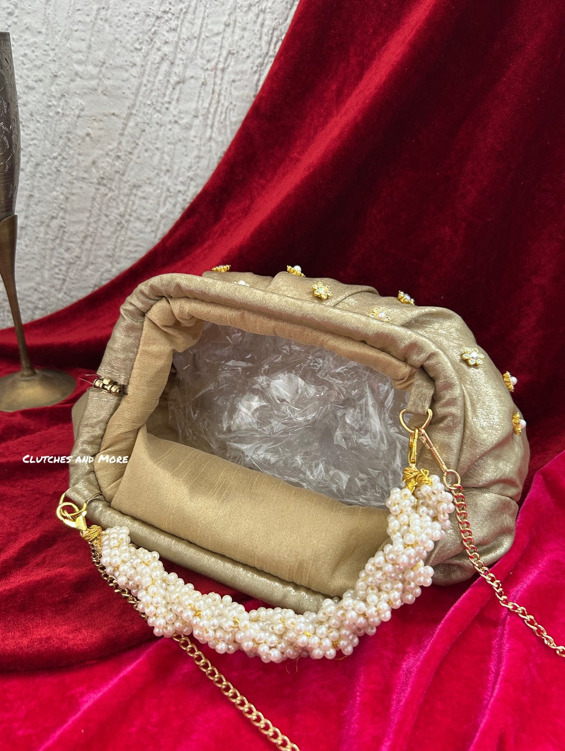 Kundan Batua Bag Gold