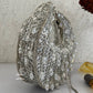 Crystal Chand Silver Clutch