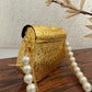 Mini Brass Clutch with Pearl Handle
