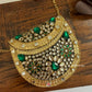 Kasika Kundan Brass Clutch Mini Green