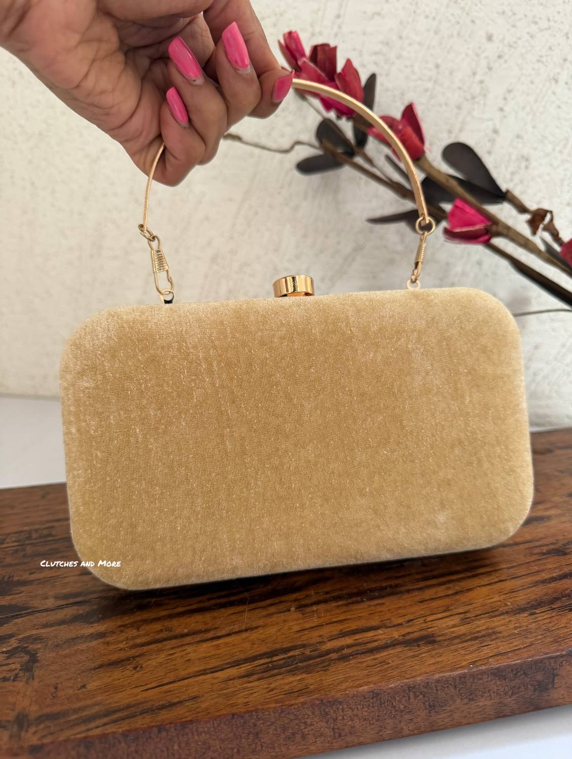 Maahi Gold Handwork Clutch Bag