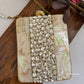 Mother of Pearl luxury clutch Gold