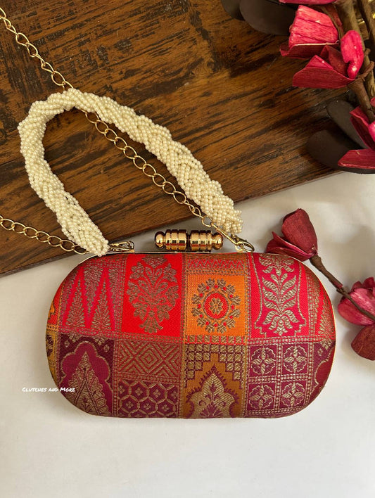 Adaa Banarsi Clutch Multicolored