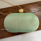 Aarohi Pastel Green Capsule Clutch