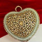 Kiana Kundan Heart Clutch Mini Multicolored