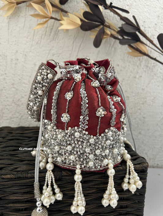 Chandrika Maroon Potli