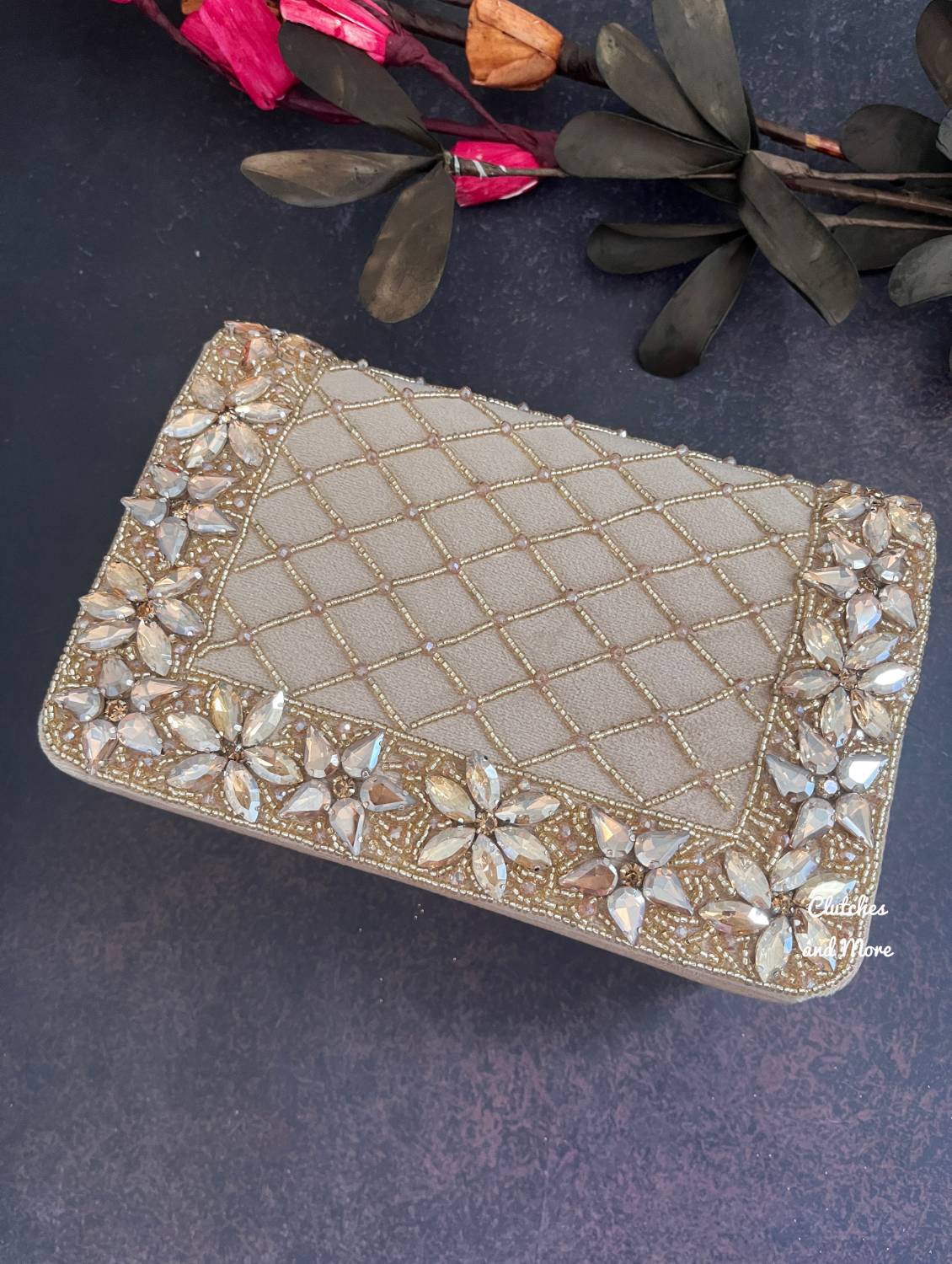 Light Gold Box Clutch