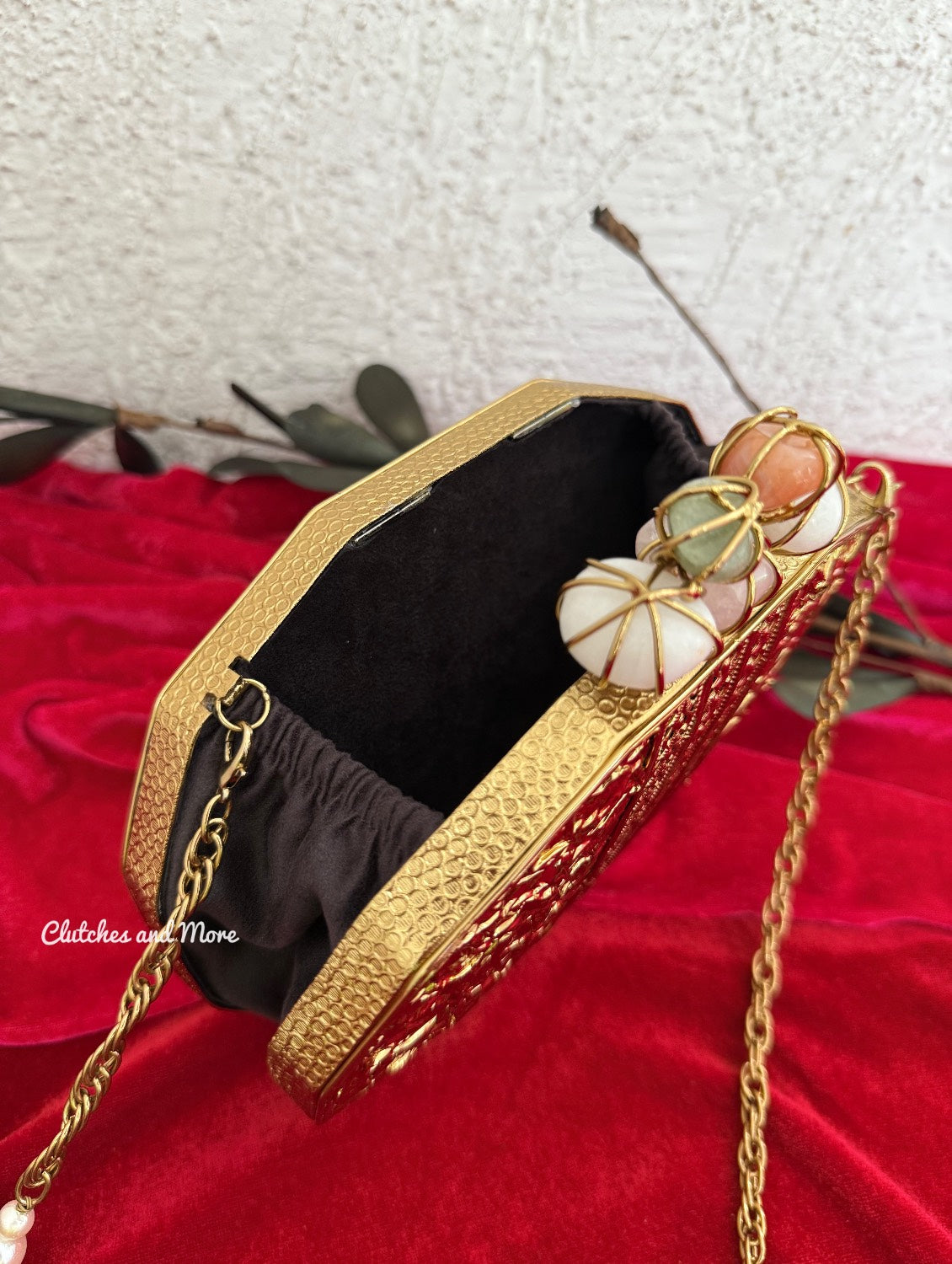 Lily Mother of pearl luxury clutch